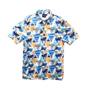 Sunday Swagger Polo Shirt Mens S Gray Geometric Print Golf Performance Stretch